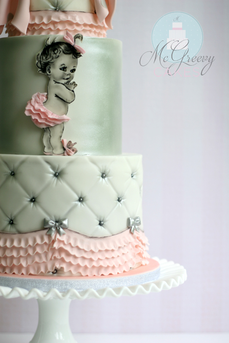 Girl Baby Shower Cake with Ruffles