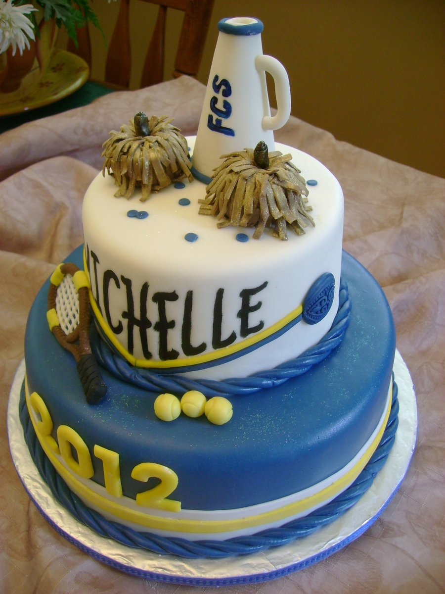 Graduation Cheerleader Cake