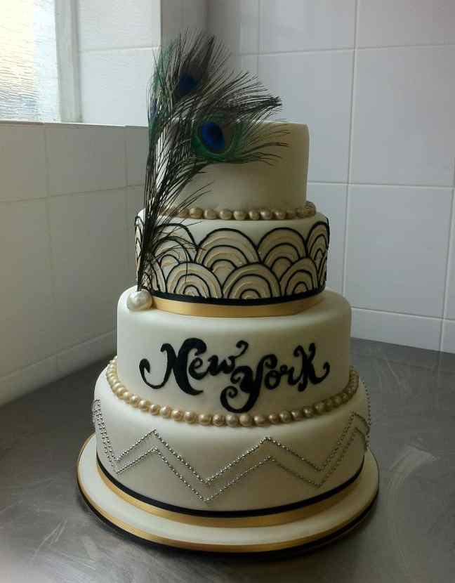 Great Gatsby Themed Wedding Cake