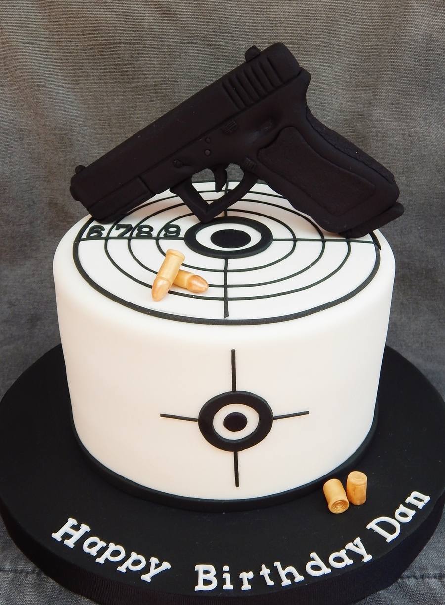 Gun Birthday Cake