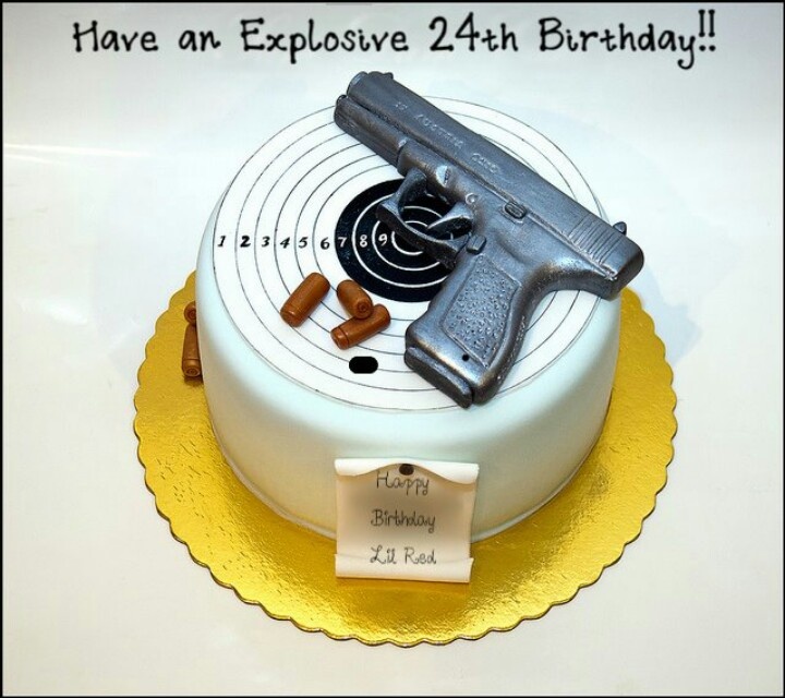 Gun Birthday Cake