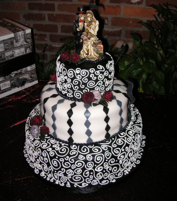 Halloween Wedding Cake