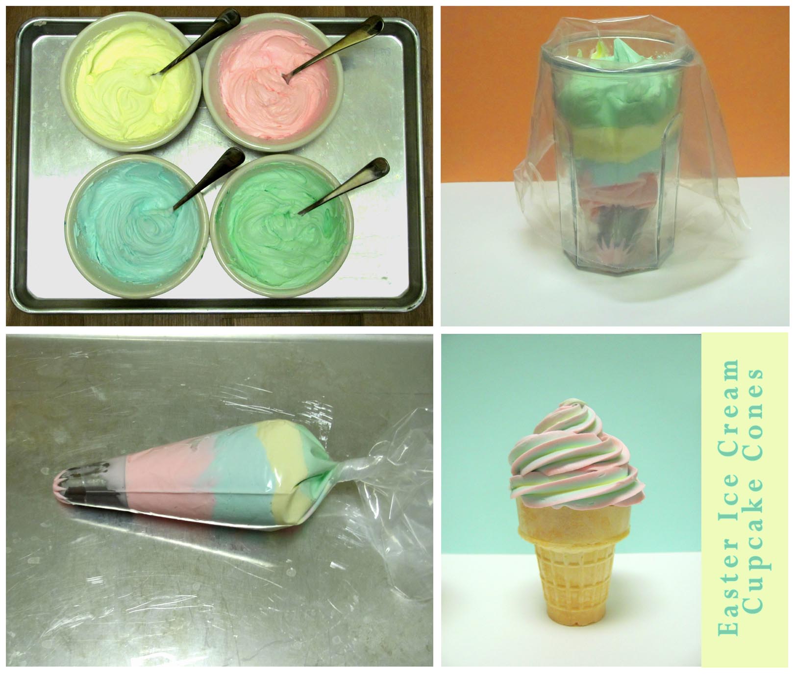 How to Make Rainbow Cupcake Ice Cream Cones