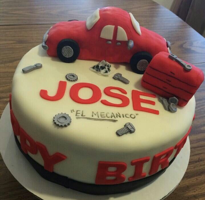 Mechanic Themed Birthday Cakes