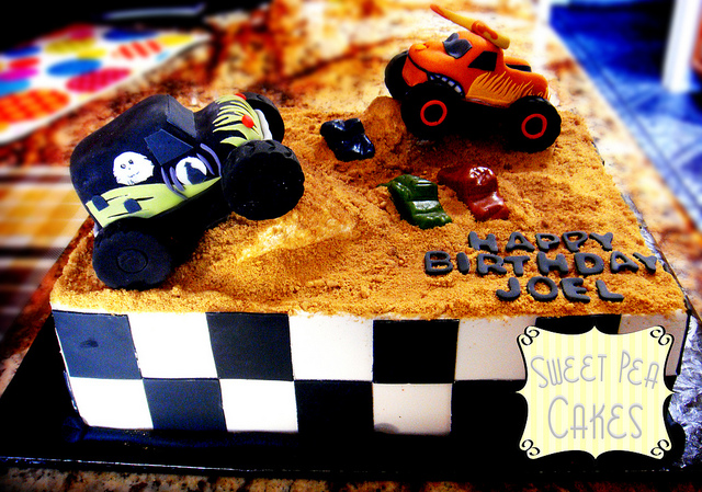 Monster Truck Birthday Cake