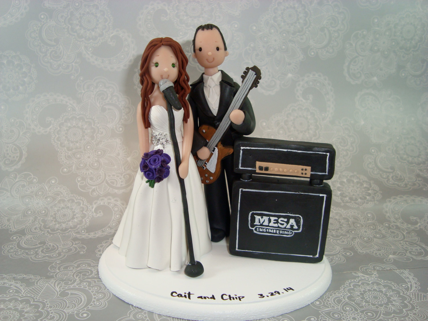 Music Themed Wedding Cake Topper