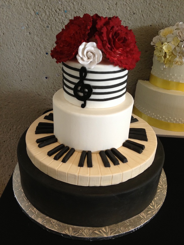 Music Themed Wedding Cake