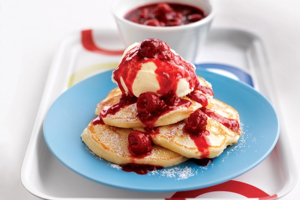 Pancakes with Chocolate Ice Cream