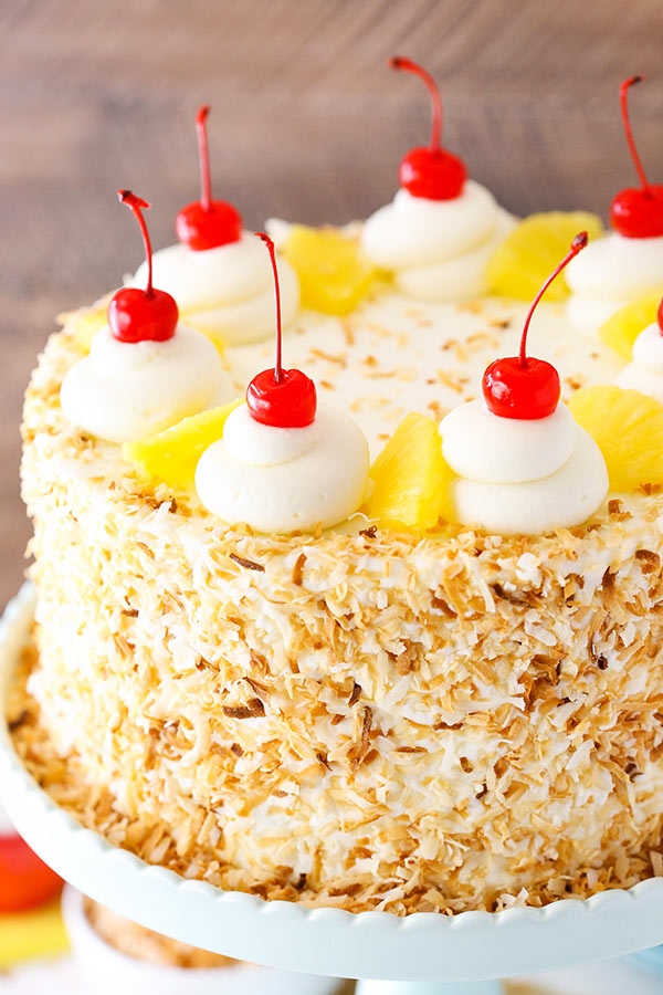 Pineapple Coconut Layer Cake with Filling