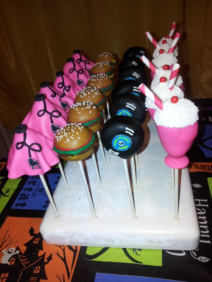 Poodle Skirt Cake Pops