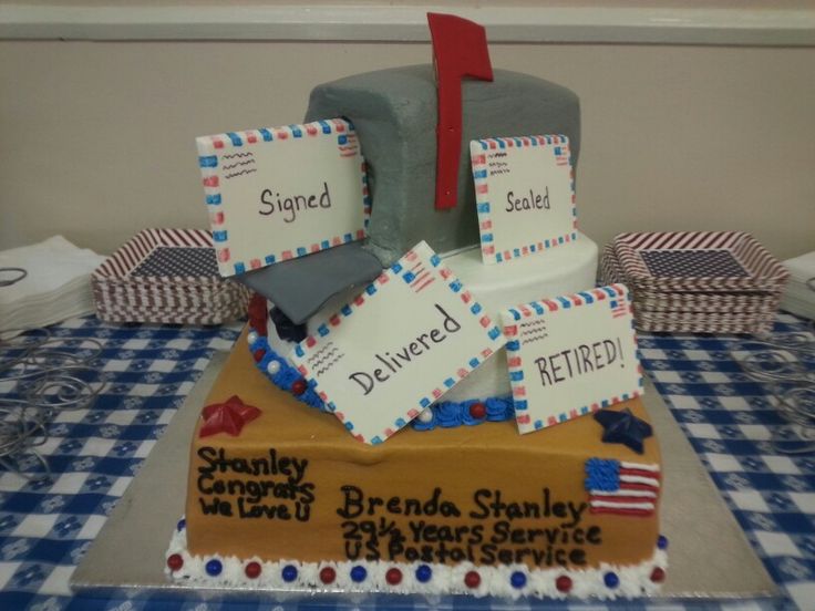 Post Office Retirement Cake