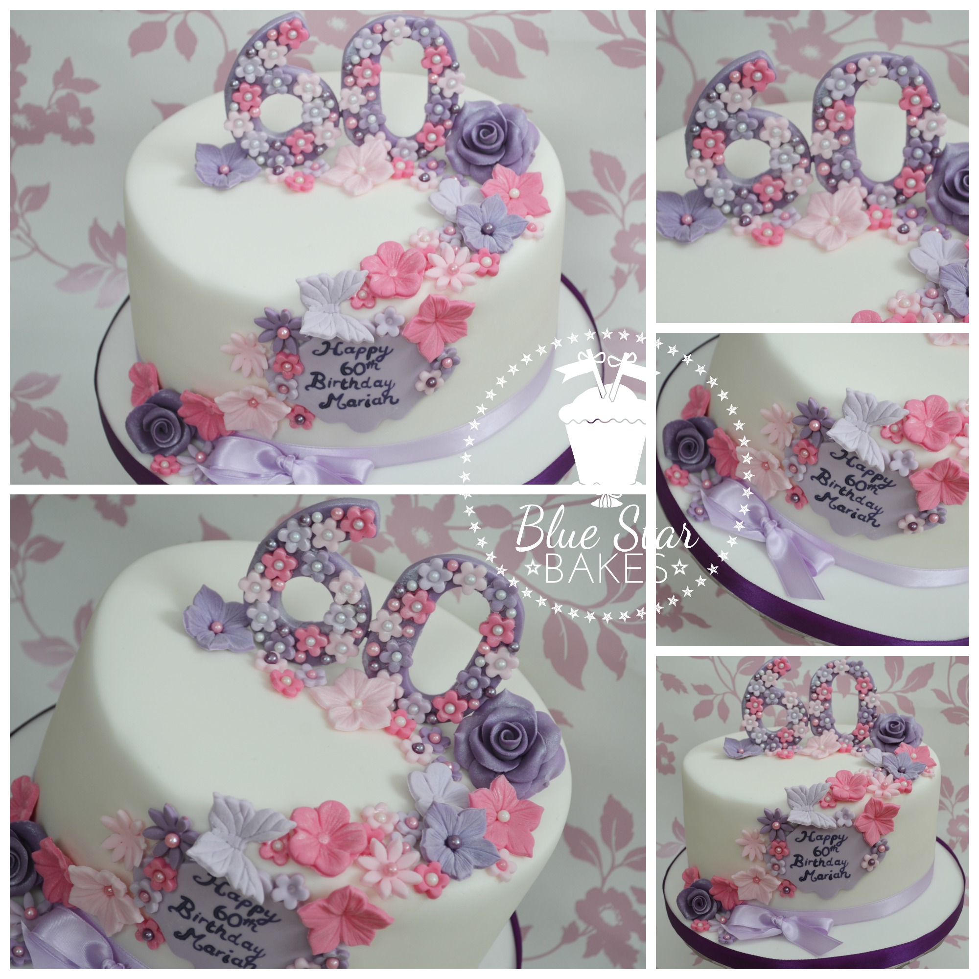 Purple 60th Birthday Cake