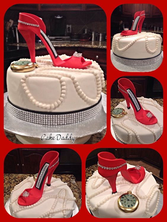 Red Stiletto Shoe Cake