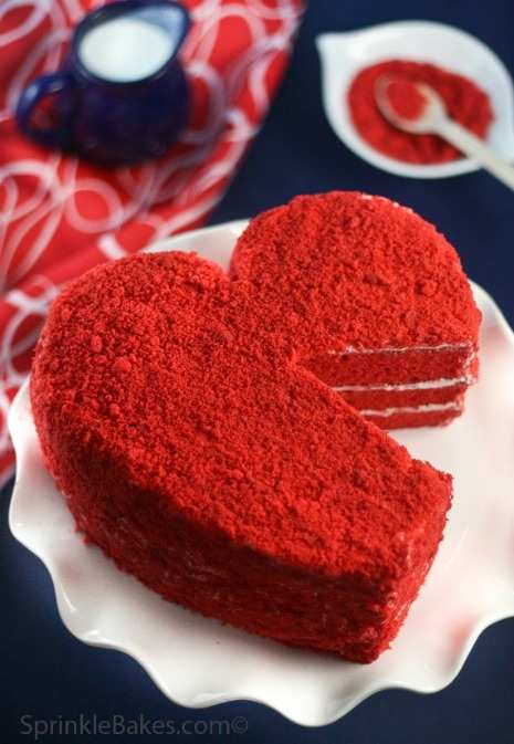 Red Velvet Cake Valentine's Day Heart