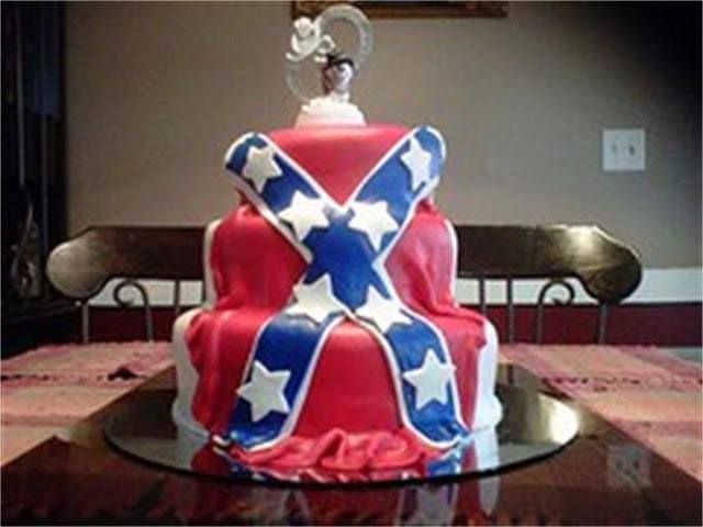 Redneck Rebel Flag Wedding Cakes