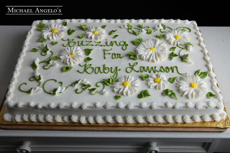 Sheet Cake with Daisies