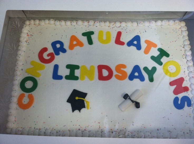 Simple Graduation Sheet Cake