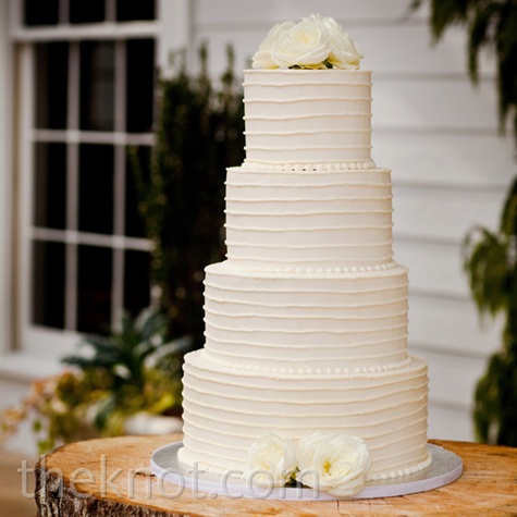 10 Photos of Butter Cream Wedding Cakes Simple White