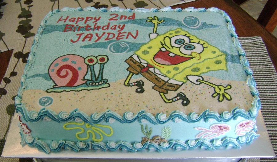 Spongebob Birthday Sheet Cakes