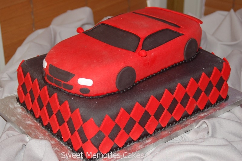 Sports Car Birthday Cake