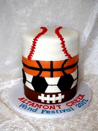 Sports-Themed Birthday Cake