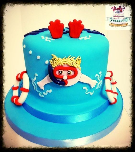 Swimming Pool Birthday Cake