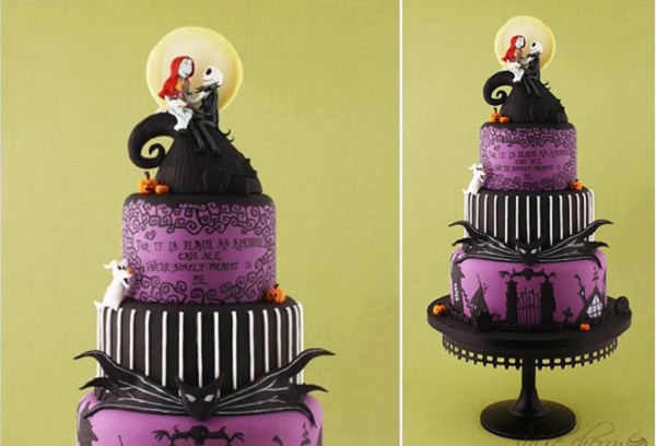 Tim Burton Style Wedding Cake