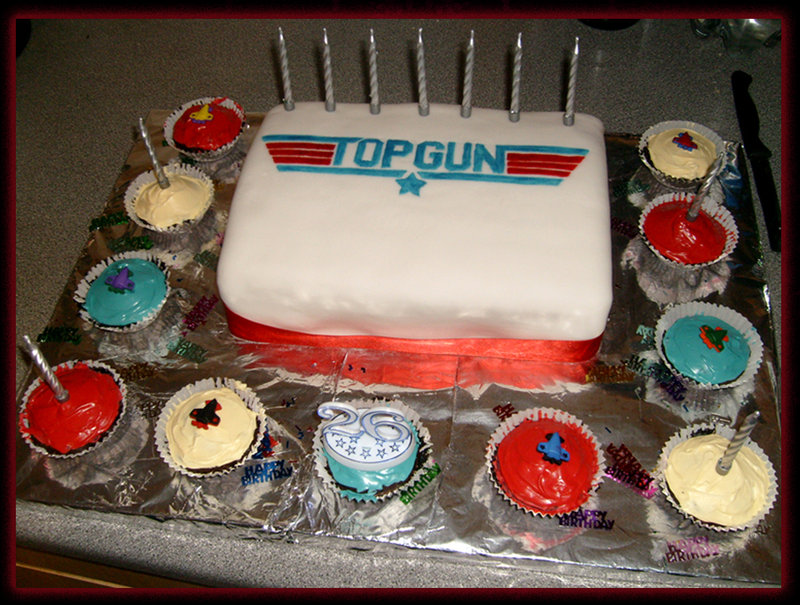 Top Gun Themed Birthday Cake