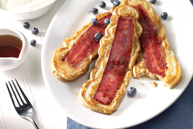 6 Photos of Turkey Bacon Wrapped Pancakes