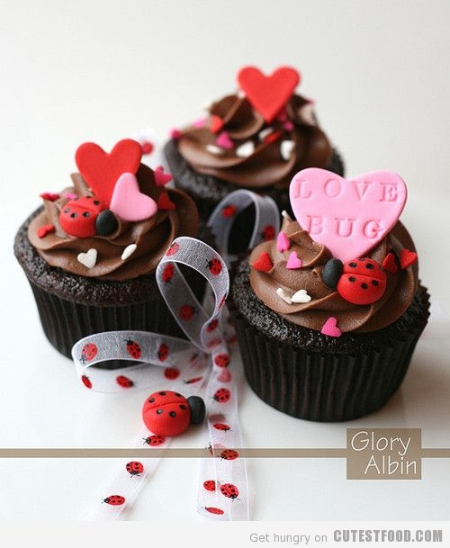 Valentine Love Bug Cupcakes