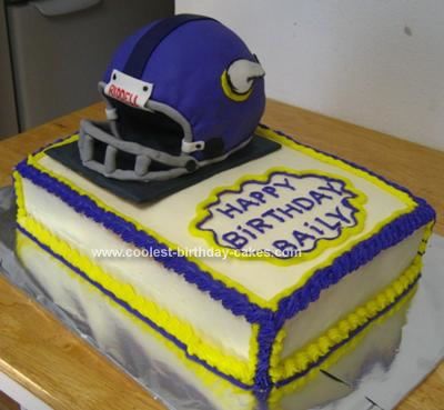 Vikings Football Birthday Cake