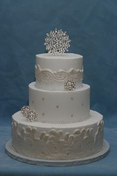 Winter Wonderland Wedding Cake