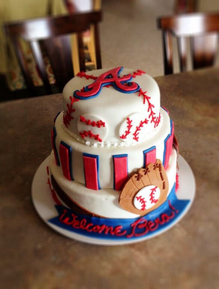 Atlanta Braves Baby Shower Cake