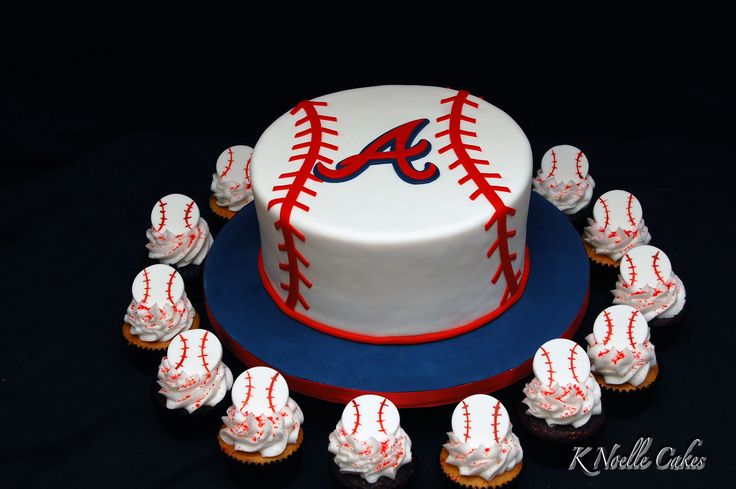 Atlanta Braves Baseball Birthday Cake