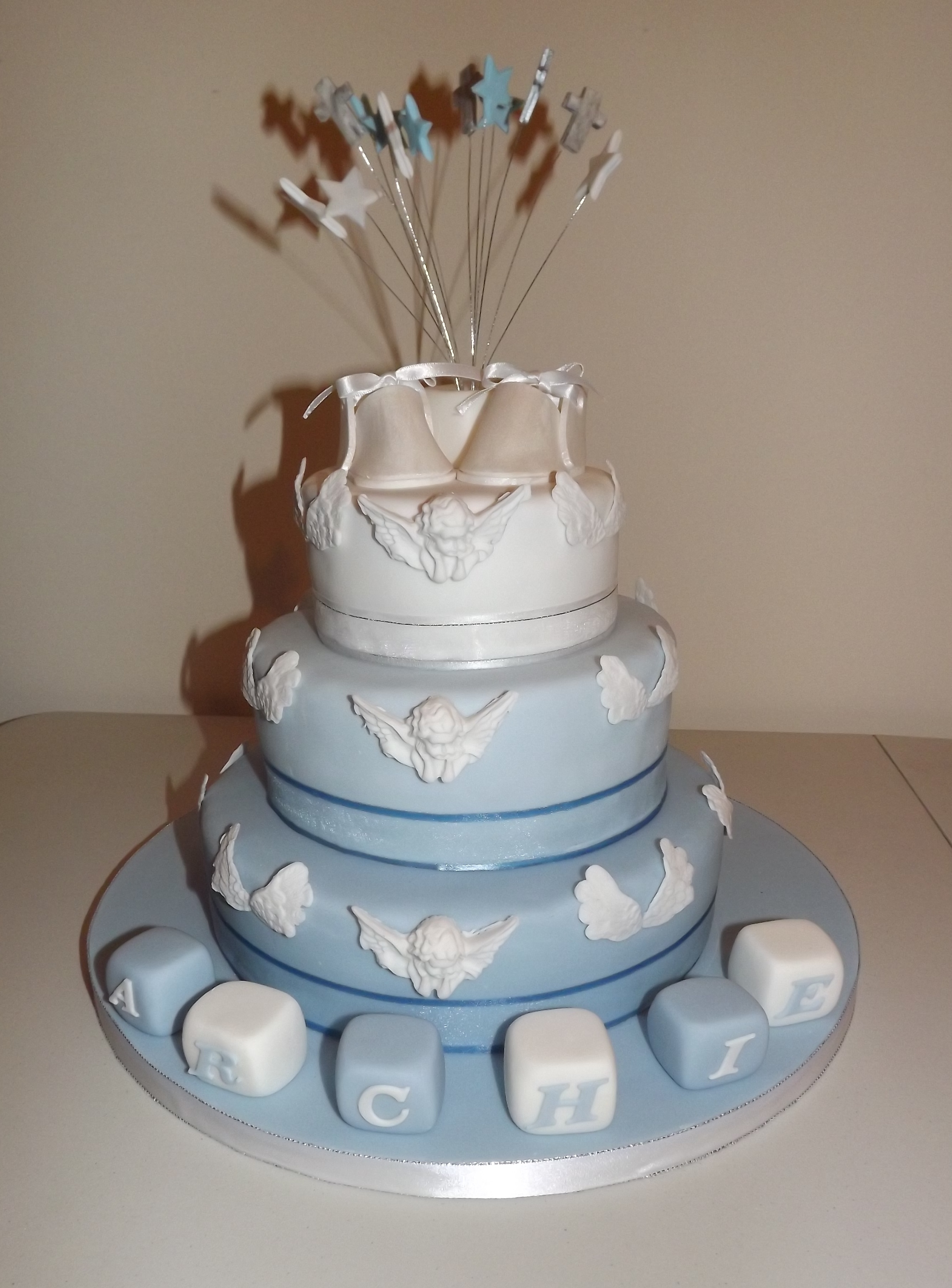 Baby Boy Christening Cake