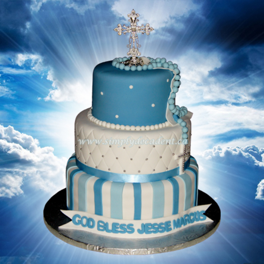 Baptism Cakes with Fondant