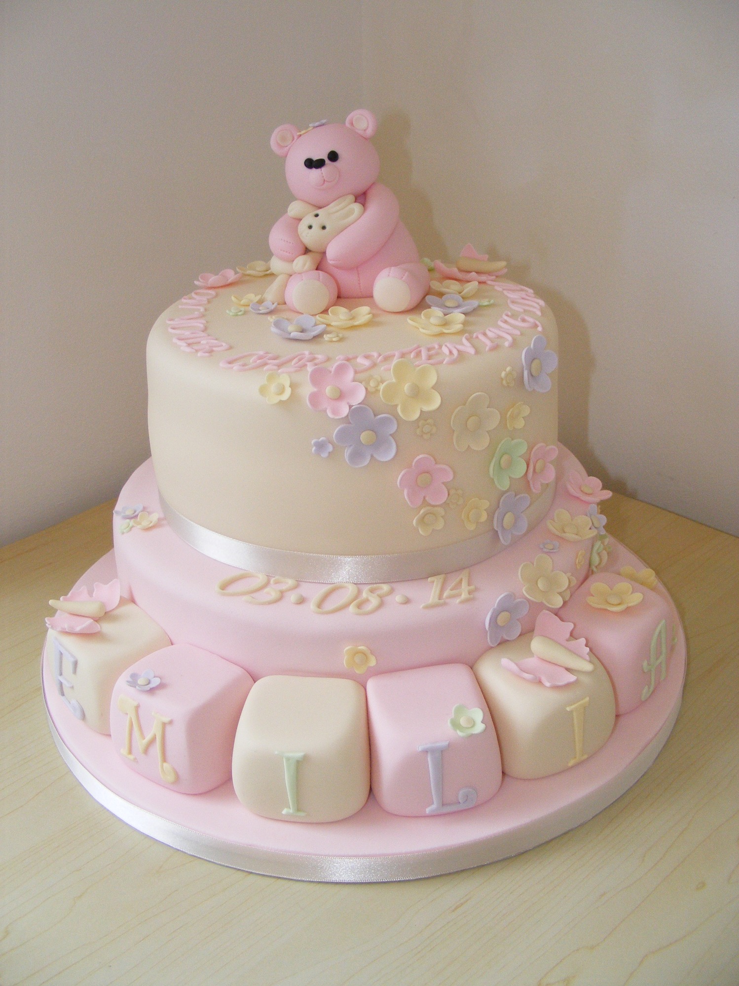 Baptism Christening Cake for Girl