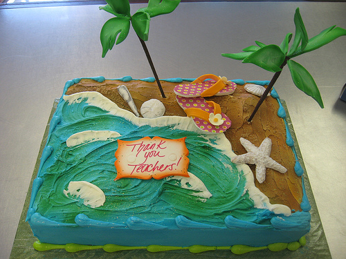 Beach Sheet Cake