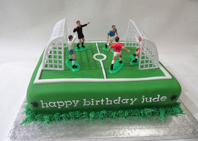 Birthday Cake Football Pitch