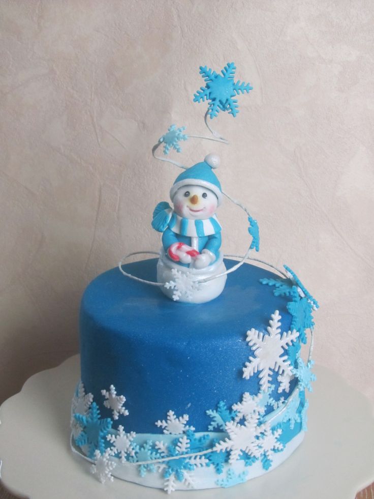 Blue Christmas Cake