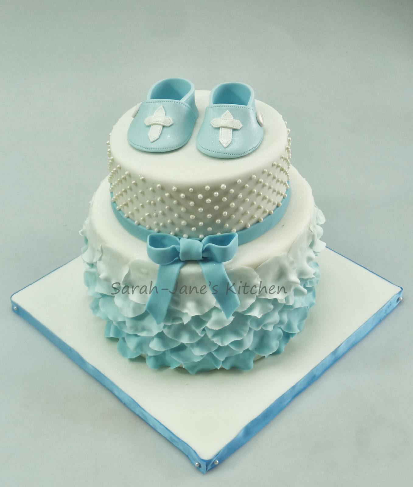 Boys Christening Cake