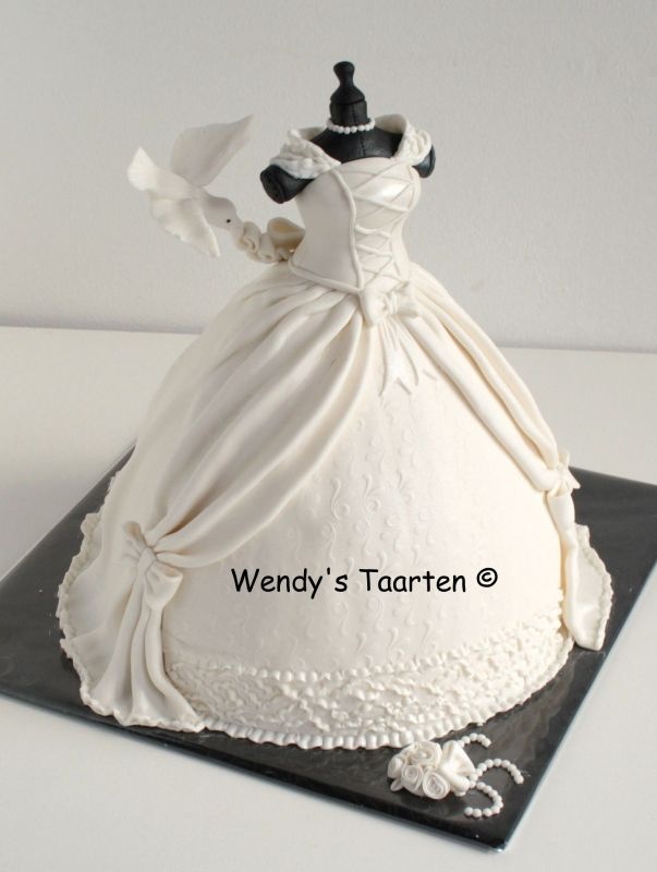 Bridal Shower Cake Doll Wedding Dress