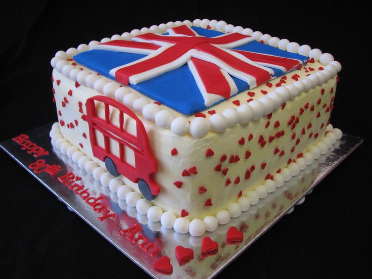 British Themed Birthday Cake