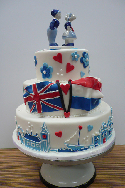 British-themed Wedding Cake