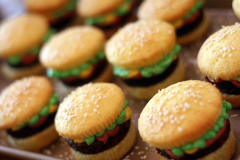 Brownie Cupcake Burgers