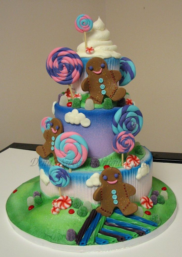 10 Photos of Candy Land Theme Cakes