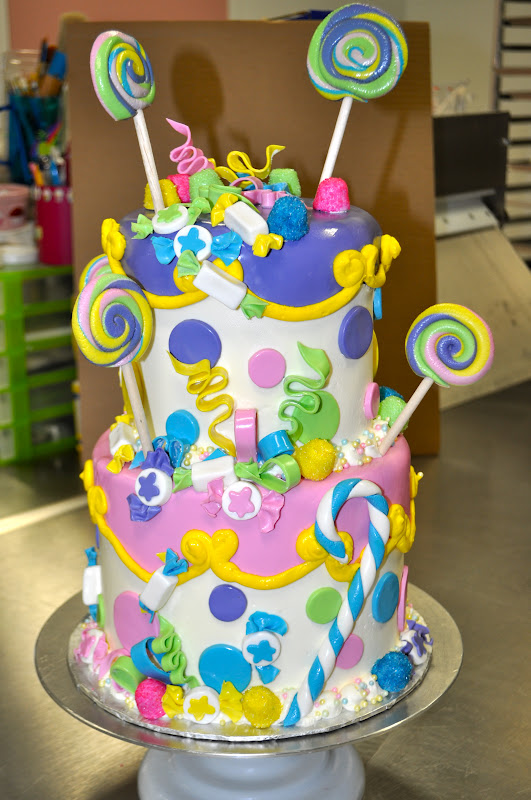 Candy Land Theme Birthday Cake