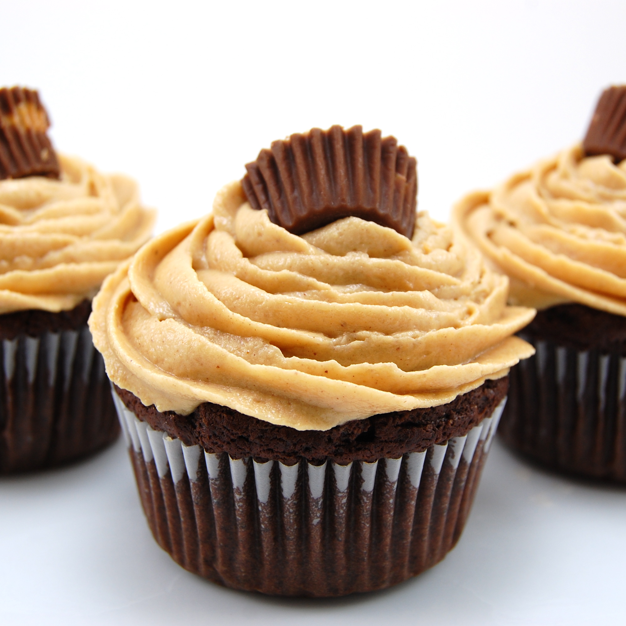 Chocolate Cupcakes with Peanut Butter Frosting