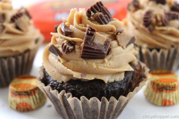 Chocolate Cupcakes with Reese's Peanut Butter