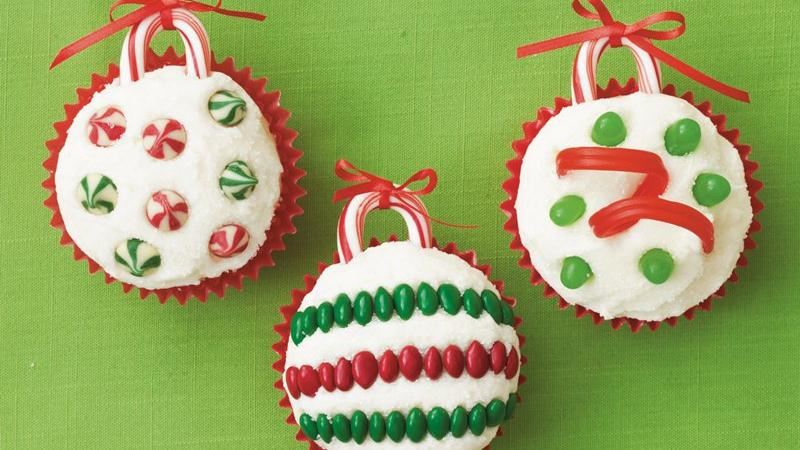 Christmas Ornament Cupcakes Recipe